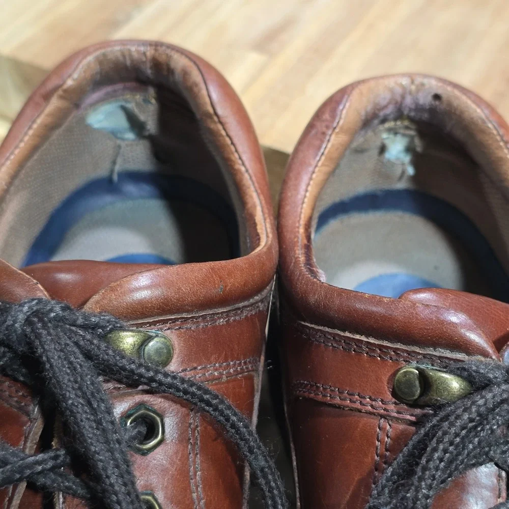 Dockers Shoes Mens 9.5M Brown Leather Rugged Oxford Casual Lug Sole Comfort Gorp